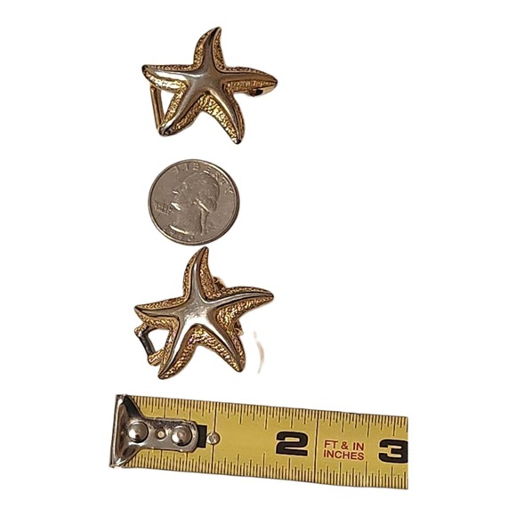 Vintage Starfish Belt Buckle Jeannie Bouchever Two Piece Clasp Gold/Silver Tone - Picture 4 of 5